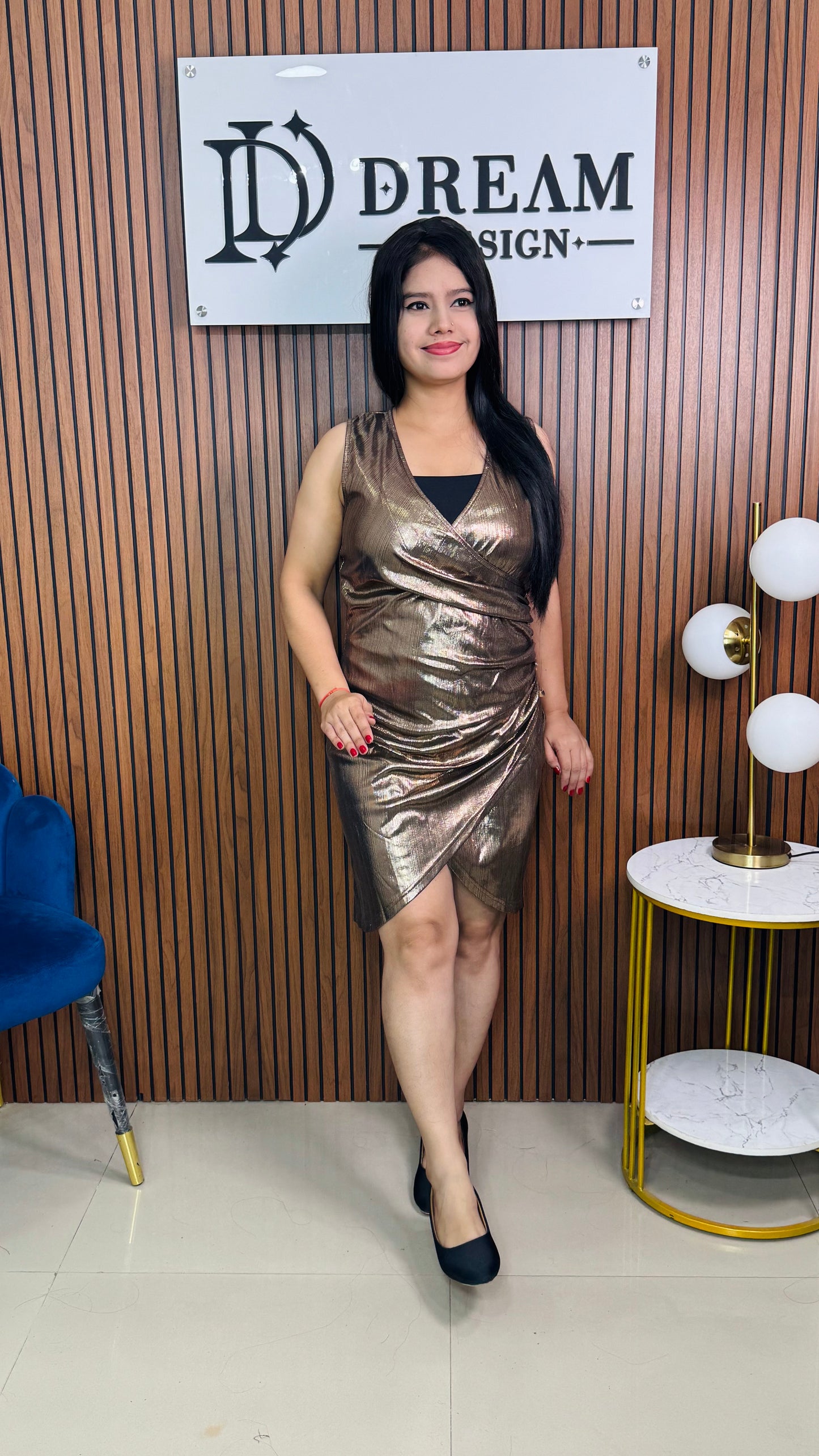 Designer A-Line Western Mini Dress β Elegant & Comfortable