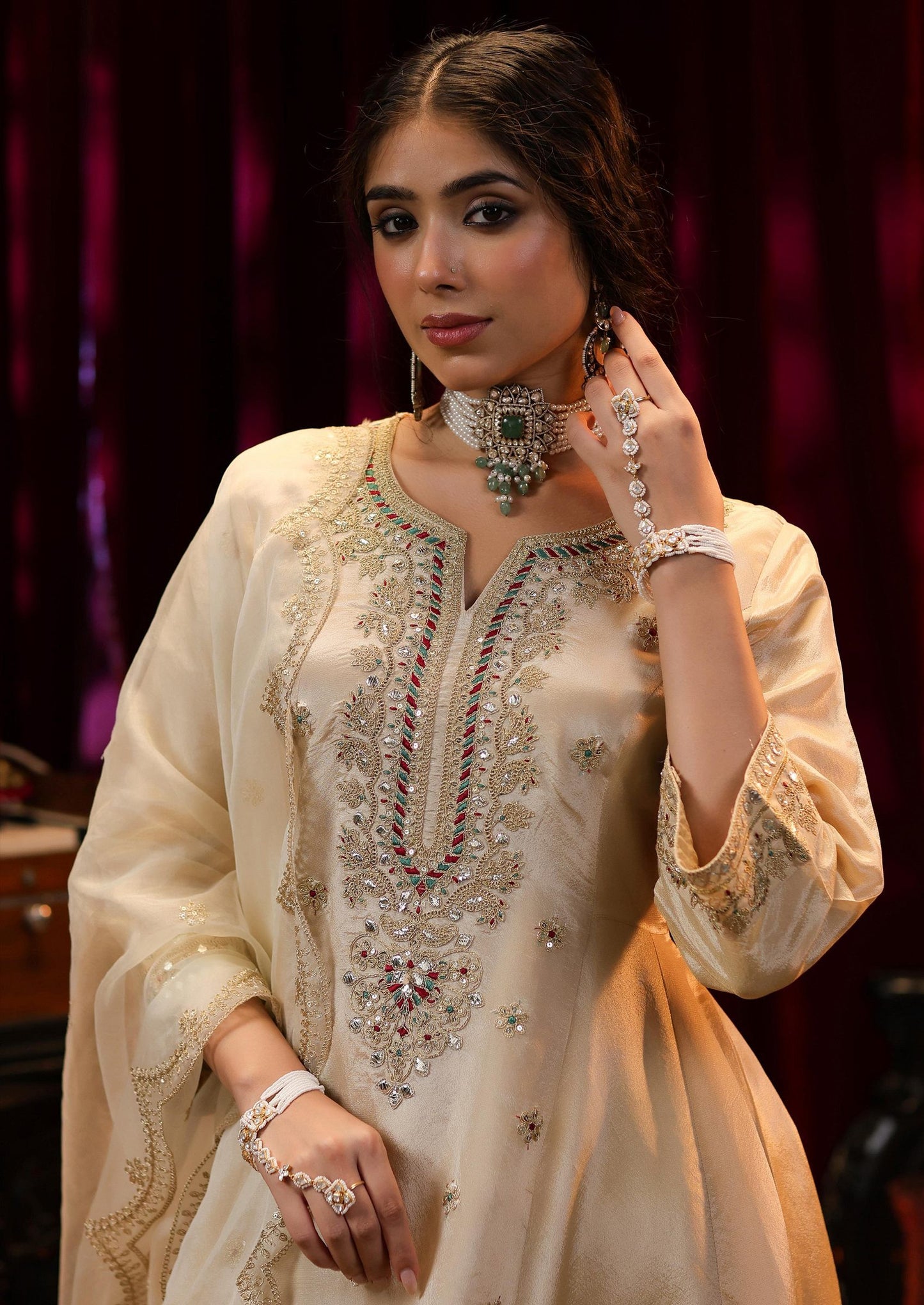 Designer Embroidered Anarkali Suit Set for Women Festive & Ethnic Wear with Dupatta