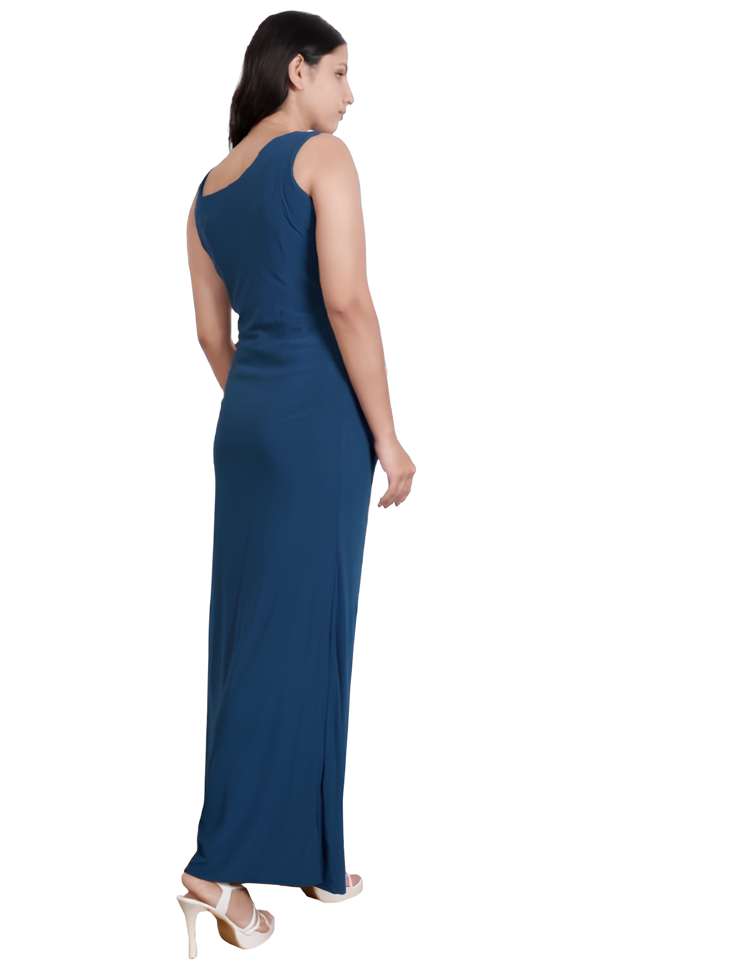 Dream Design Elegant Sleeveless Long Evening Gown with Rhinestone Embellishments β Formal & Party Wear Dress
