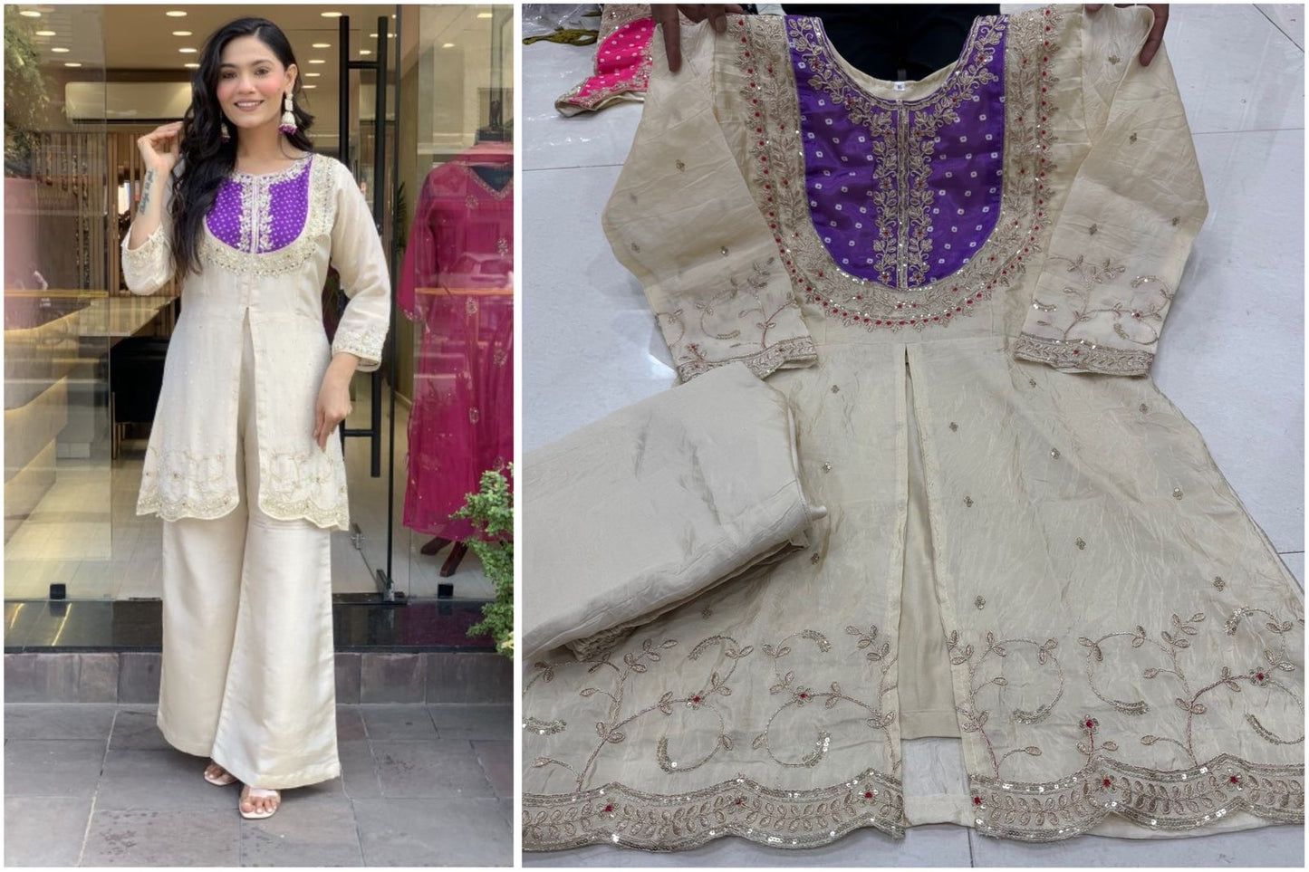 Traditional Embroidered Co-Ord Set | Ethnic Festive & Party Wear