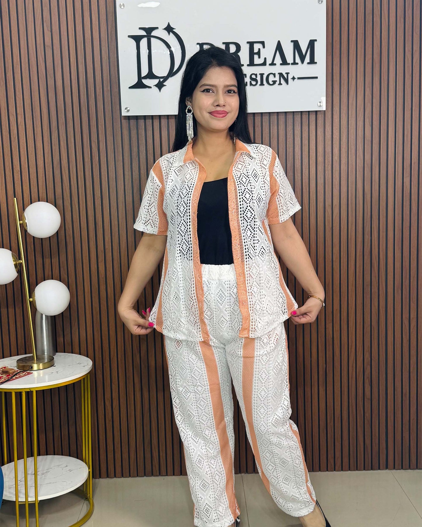 Bold & Breezy Chic Co-ord Set – Vibrant Color Stripes on White Base