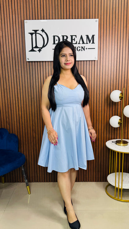 Stylish Solid Mini Dress for Women – Party & Casual Wear