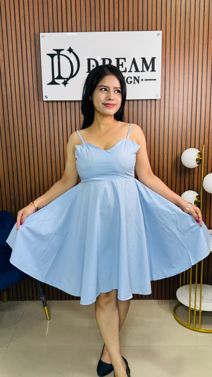 Stylish Solid Mini Dress for Women – Party & Casual Wear