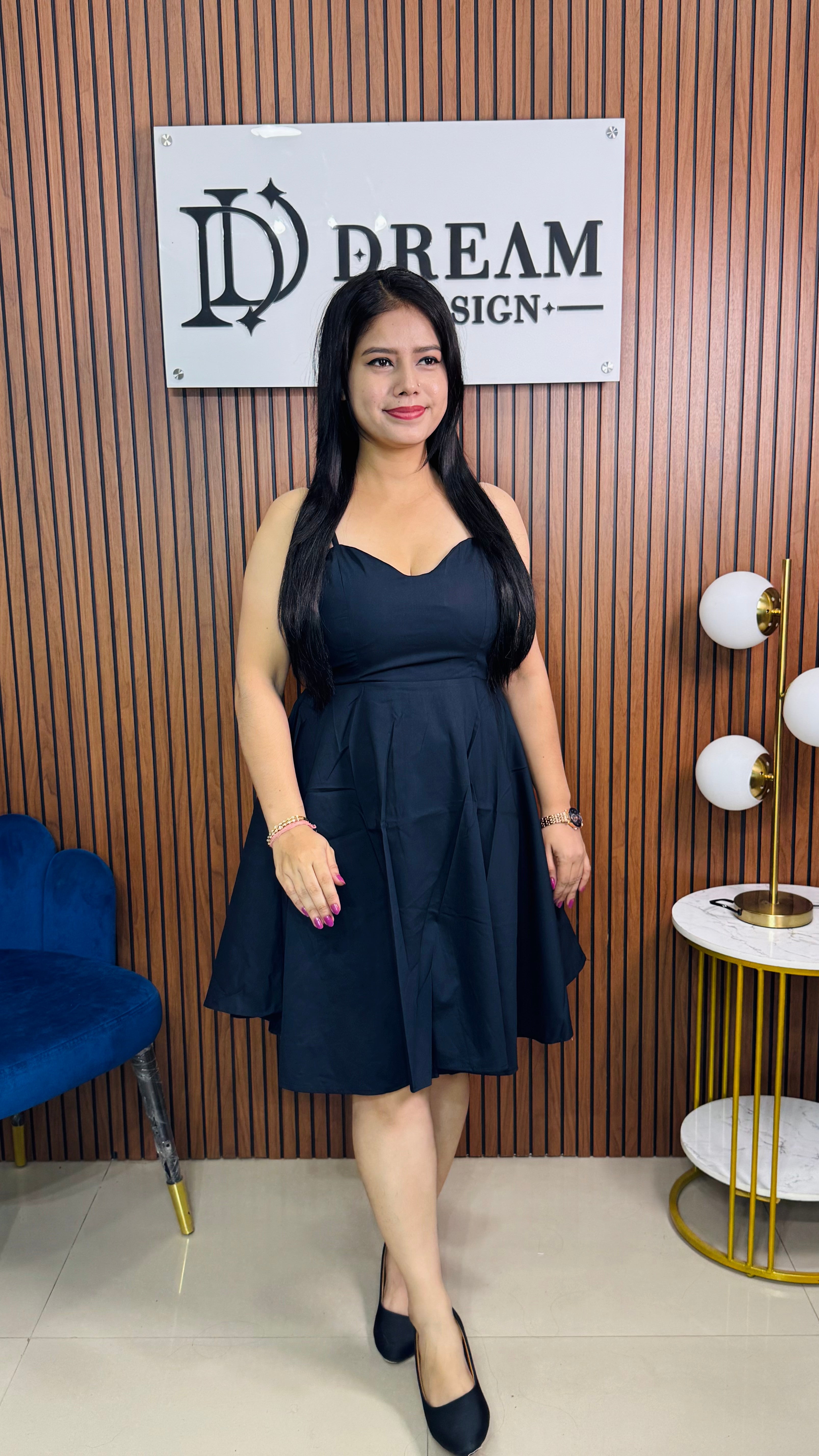 Stylish Solid Mini Dress for Women – Party & Casual Wear