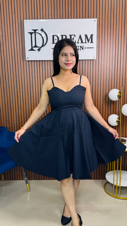 Stylish Solid Mini Dress for Women – Party & Casual Wear