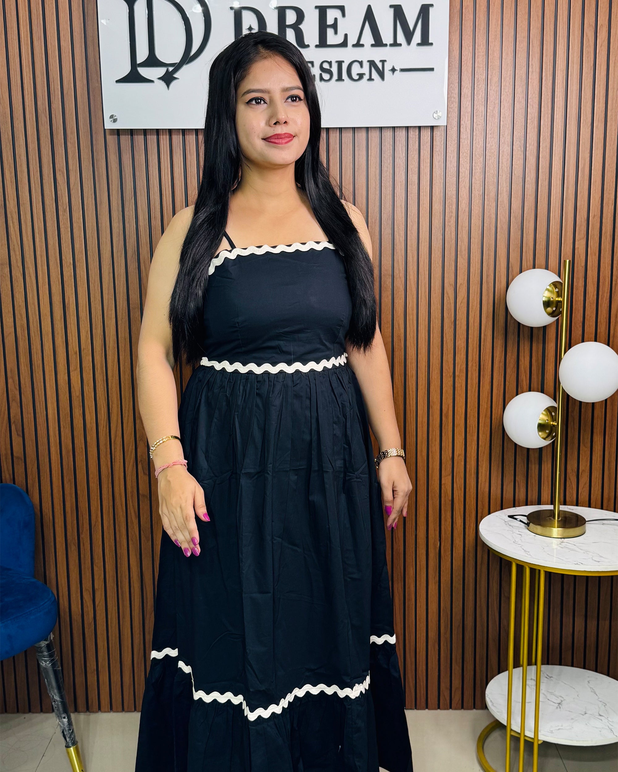 Stylish A-Line Long Dress for Women – Casual & Party Wear