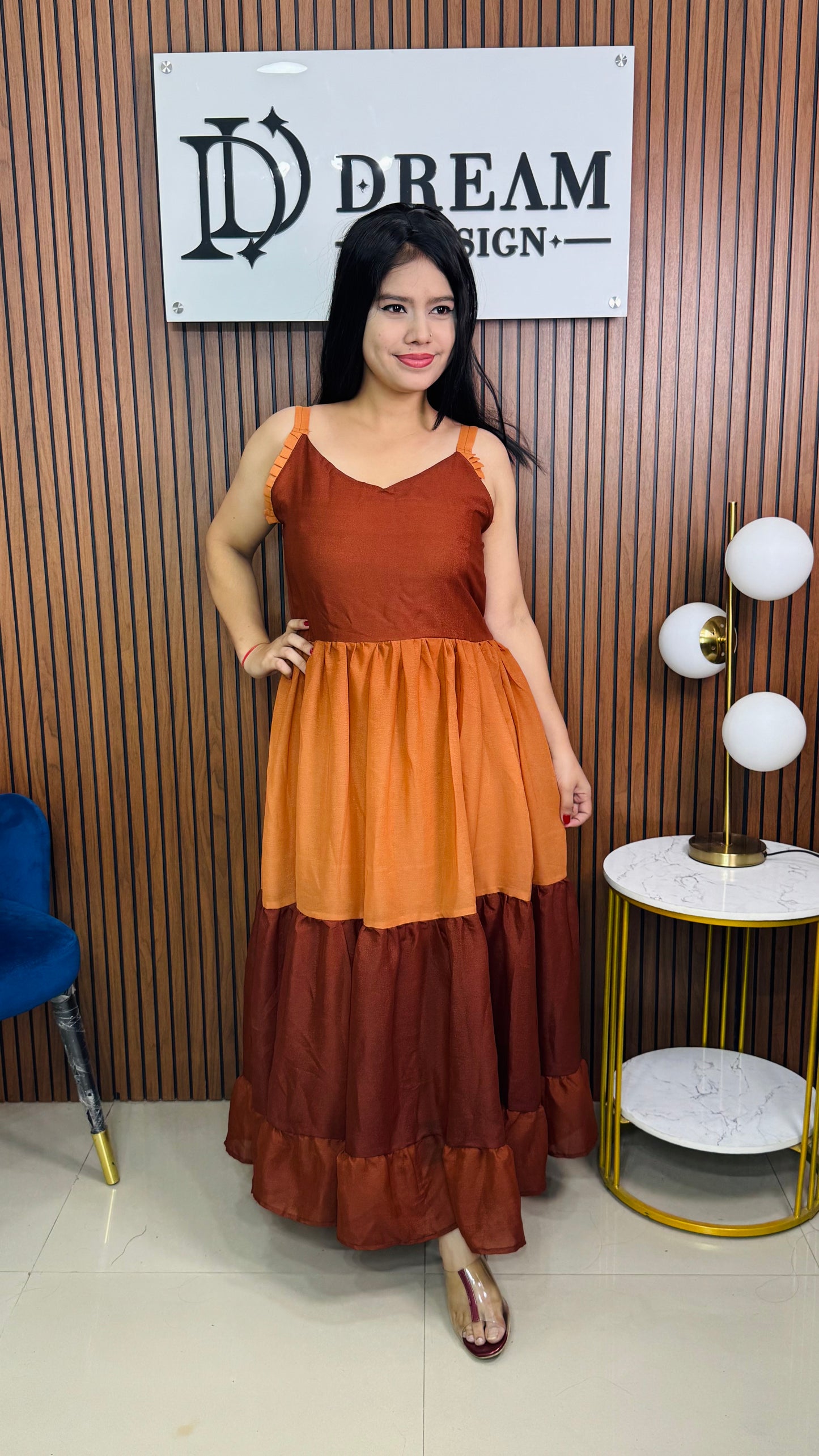 Women’s Fashionable Ombre Maxi Dress for Party & Casual Wear