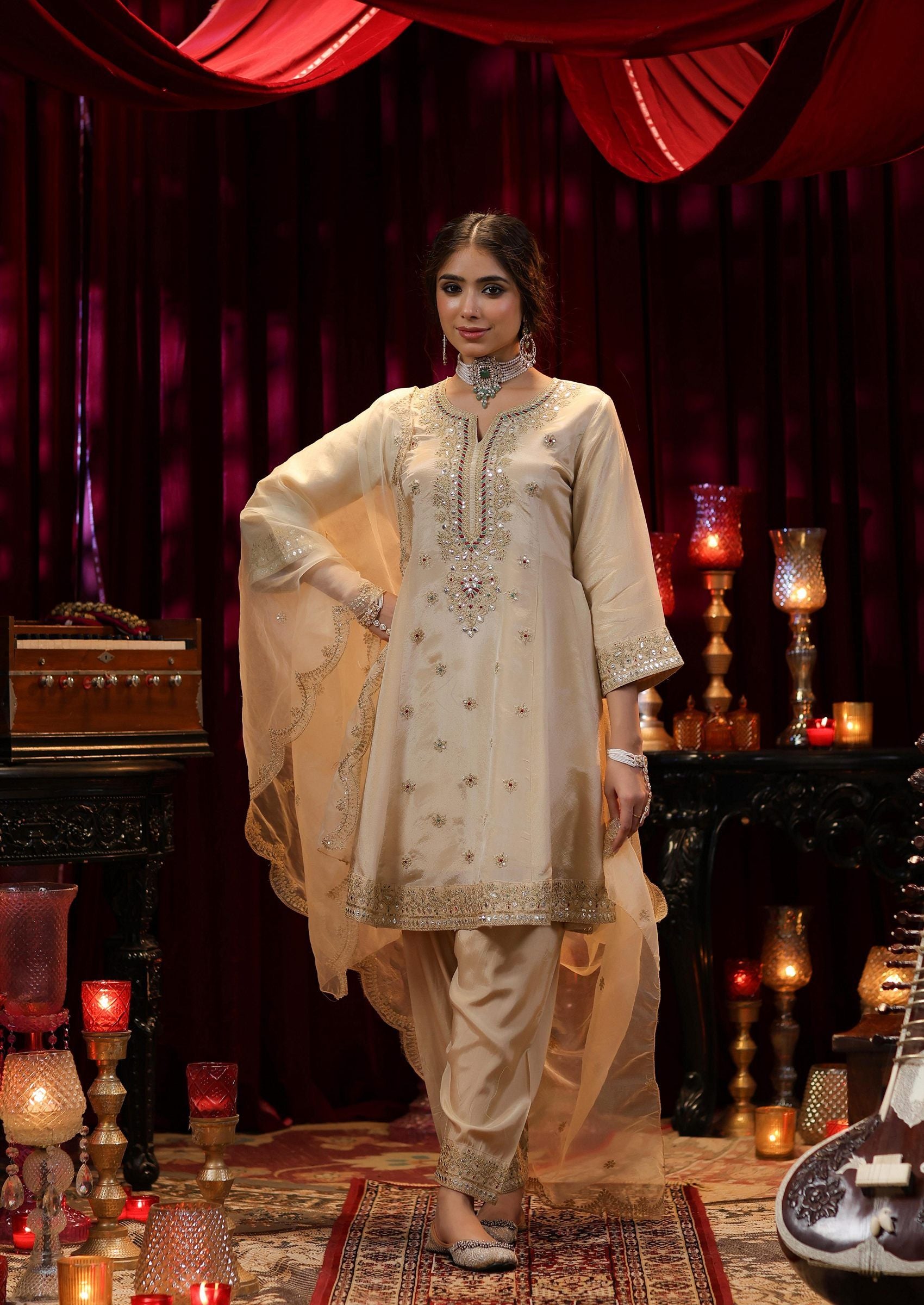 Designer Embroidered Anarkali Suit Set for Women  Festive & Ethnic Wear with Dupatta
