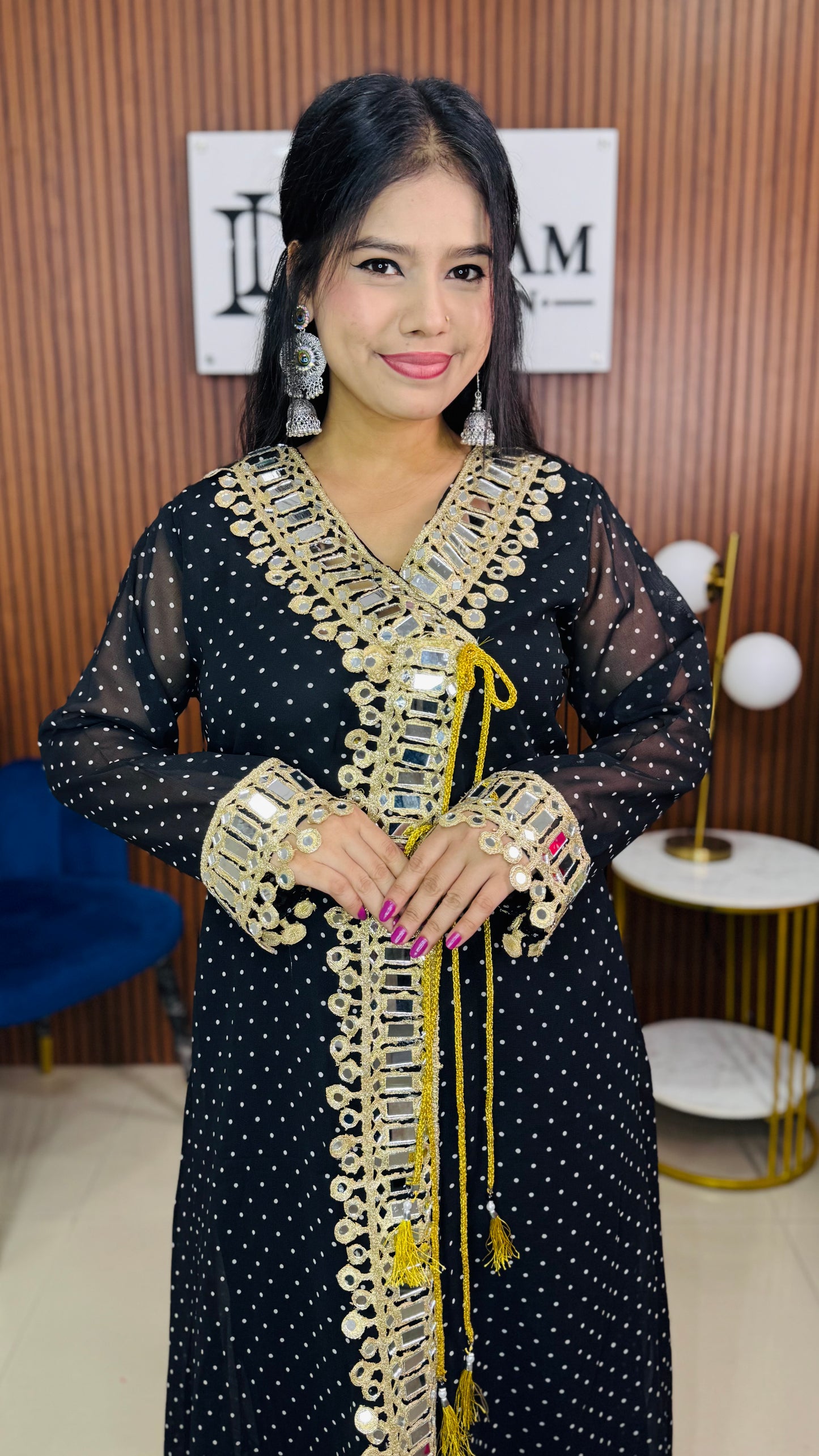 Women’s Mirror Work Co-Ord Set | Festive Ethnic Dress