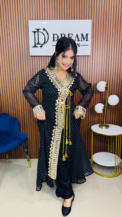 Women’s Mirror Work Co-Ord Set | Festive Ethnic Dress