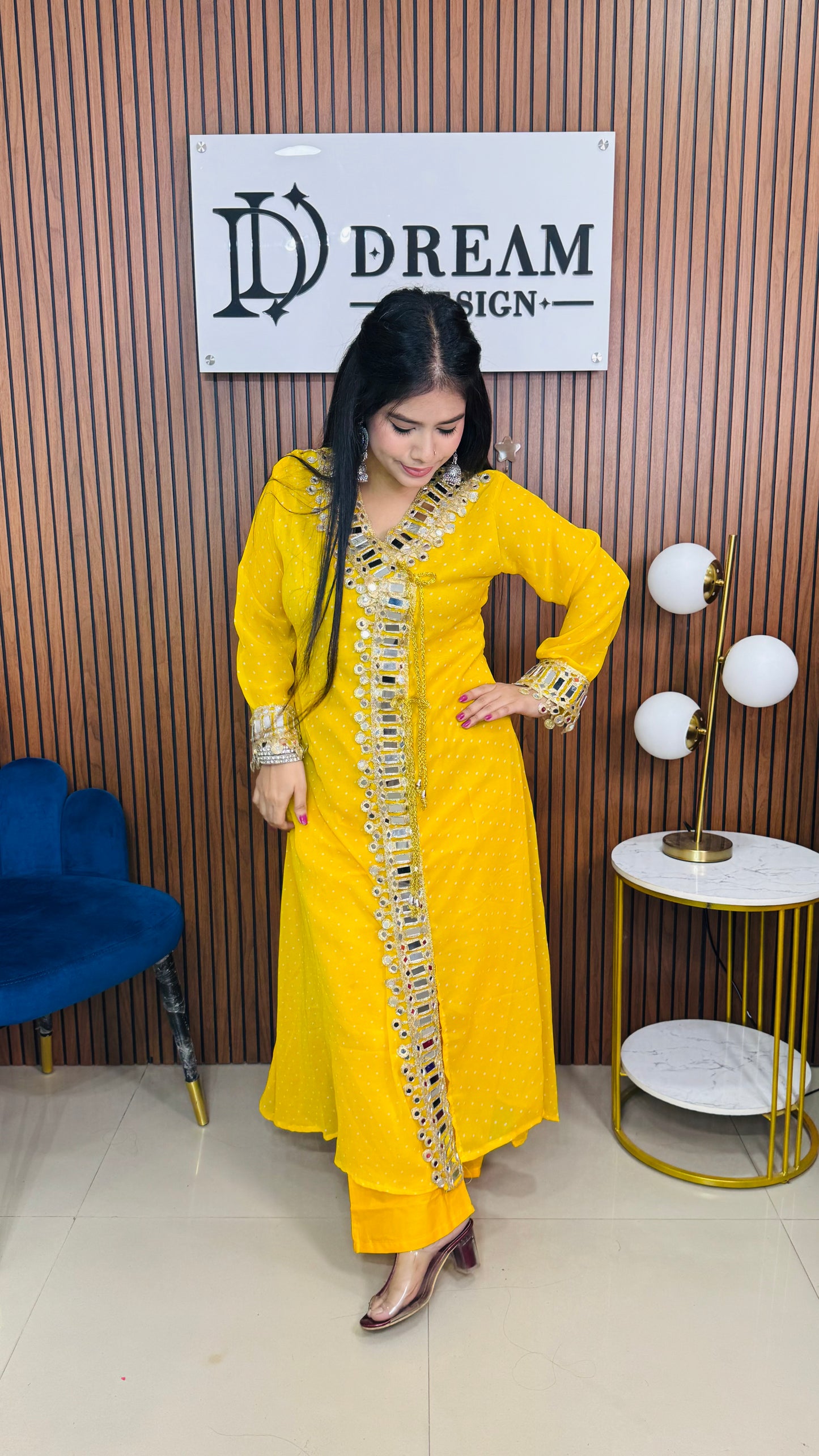 Women’s Mirror Work Co-Ord Set | Festive Ethnic Dress