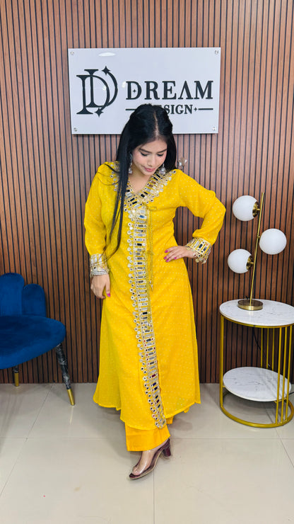 Women’s Mirror Work Co-Ord Set | Festive Ethnic Dress