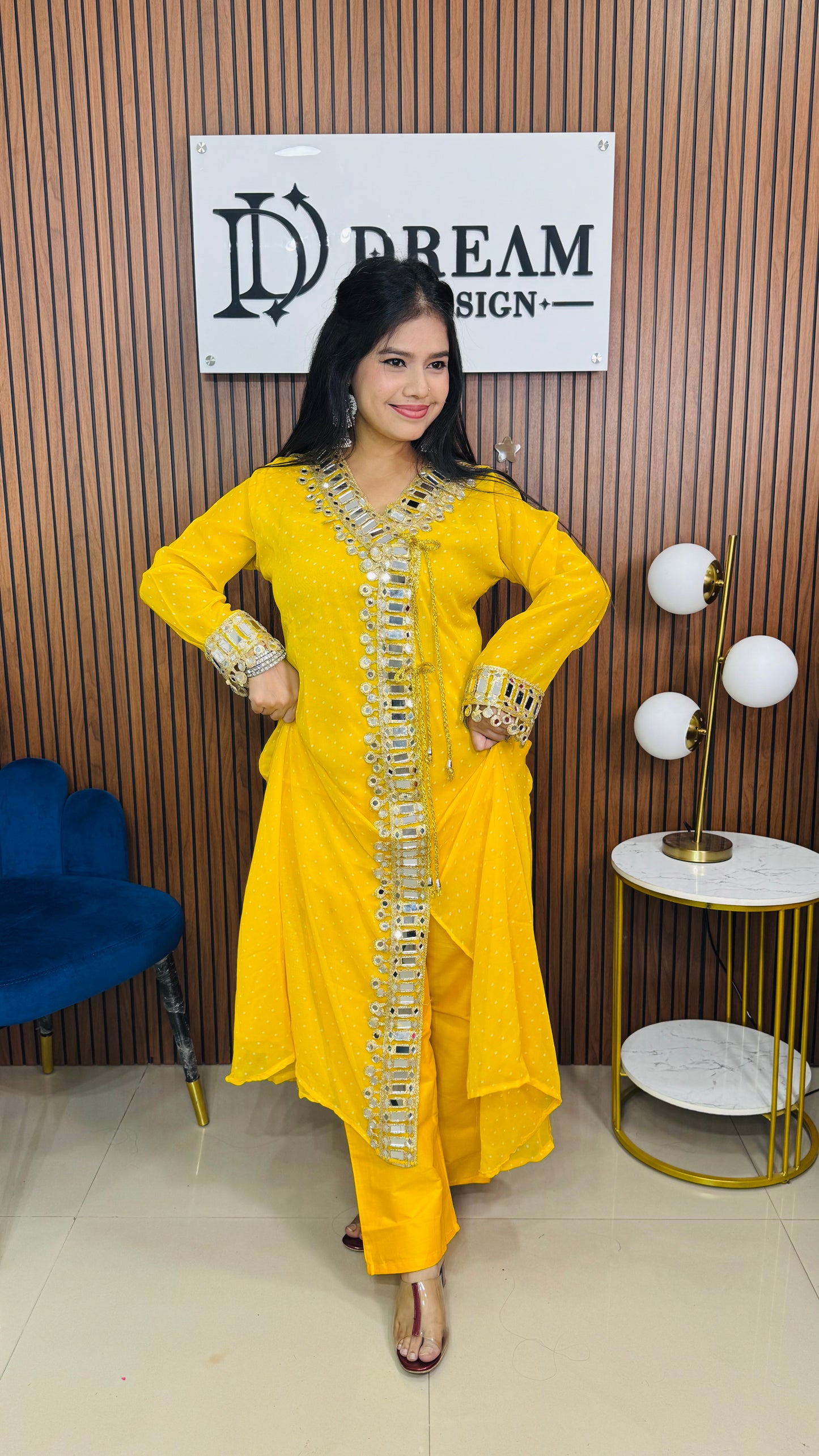 Women’s Mirror Work Co-Ord Set | Festive Ethnic Dress