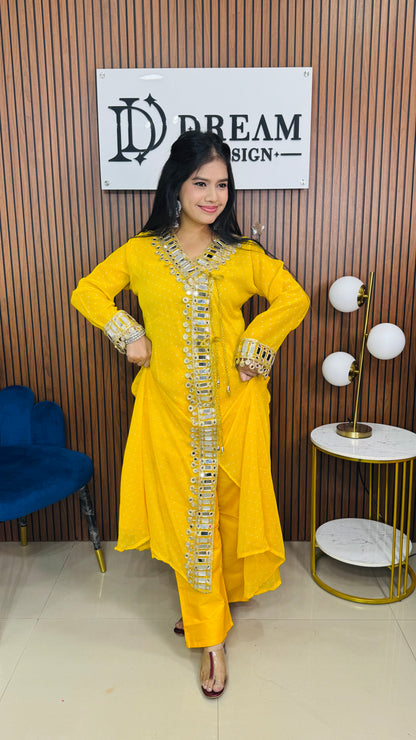 Women’s Mirror Work Co-Ord Set | Festive Ethnic Dress
