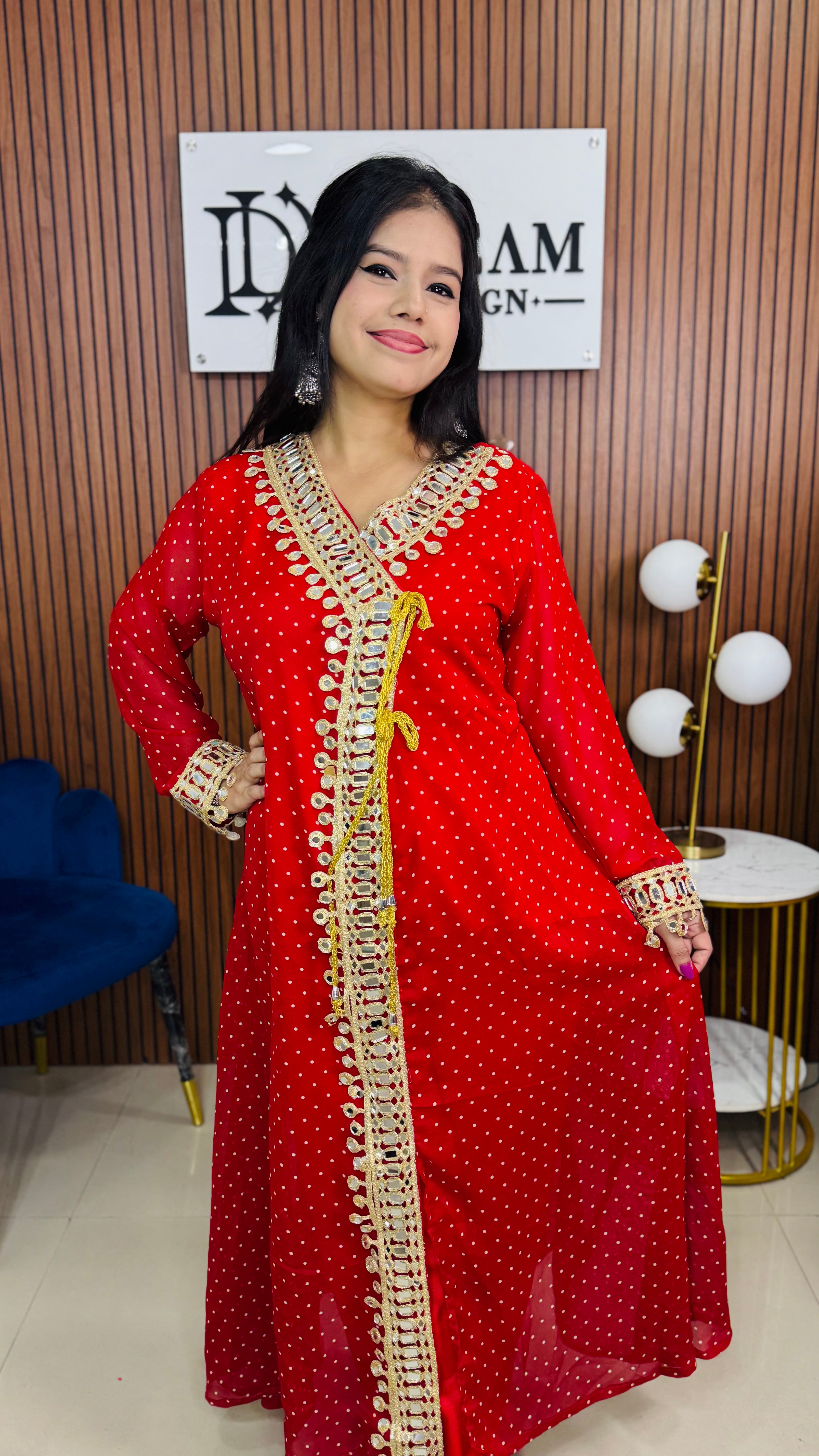 Women’s Mirror Work Co-Ord Set | Festive Ethnic Dress