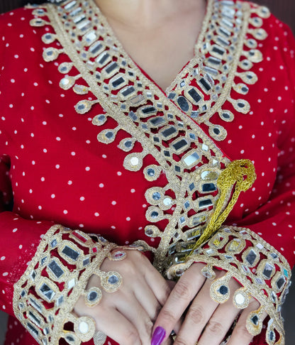 Women’s Mirror Work Co-Ord Set | Festive Ethnic Dress