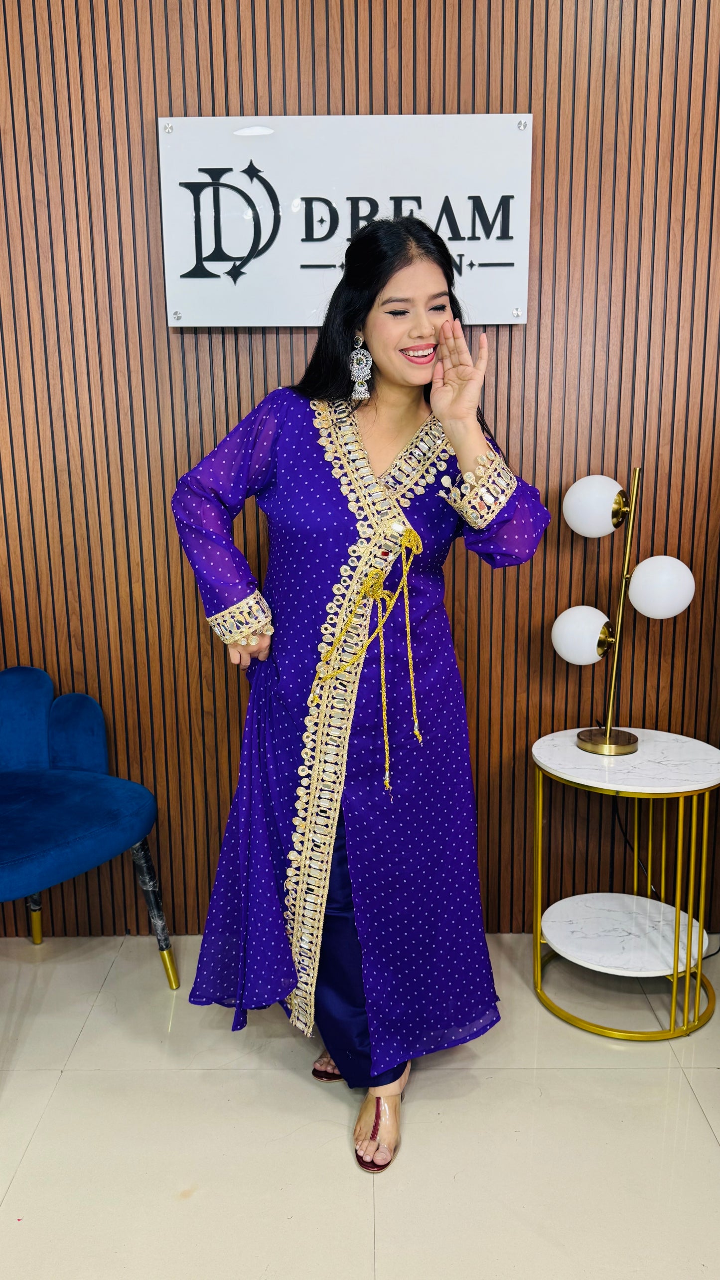 Women’s Mirror Work Co-Ord Set | Festive Ethnic Dress