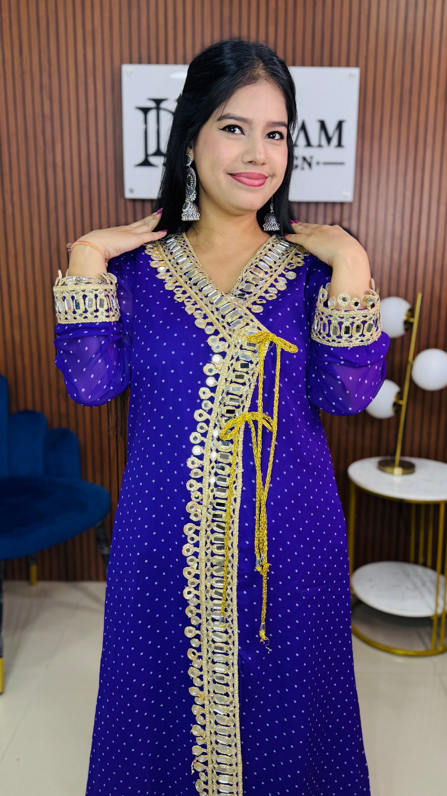 Women’s Mirror Work Co-Ord Set | Festive Ethnic Dress
