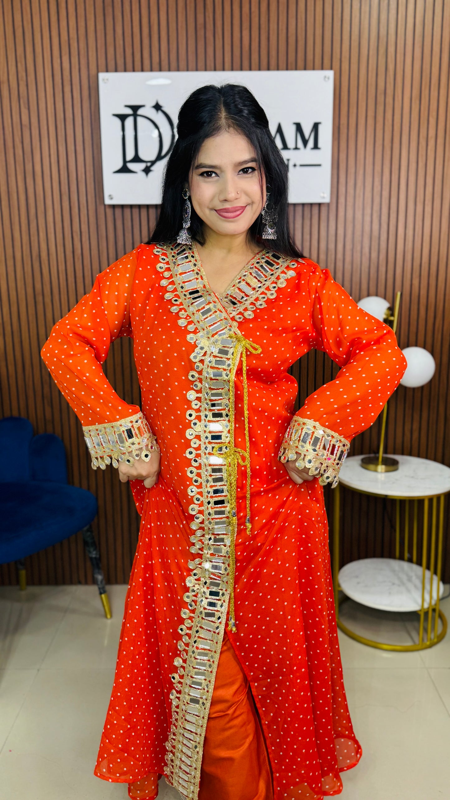 Women’s Mirror Work Co-Ord Set | Festive Ethnic Dress