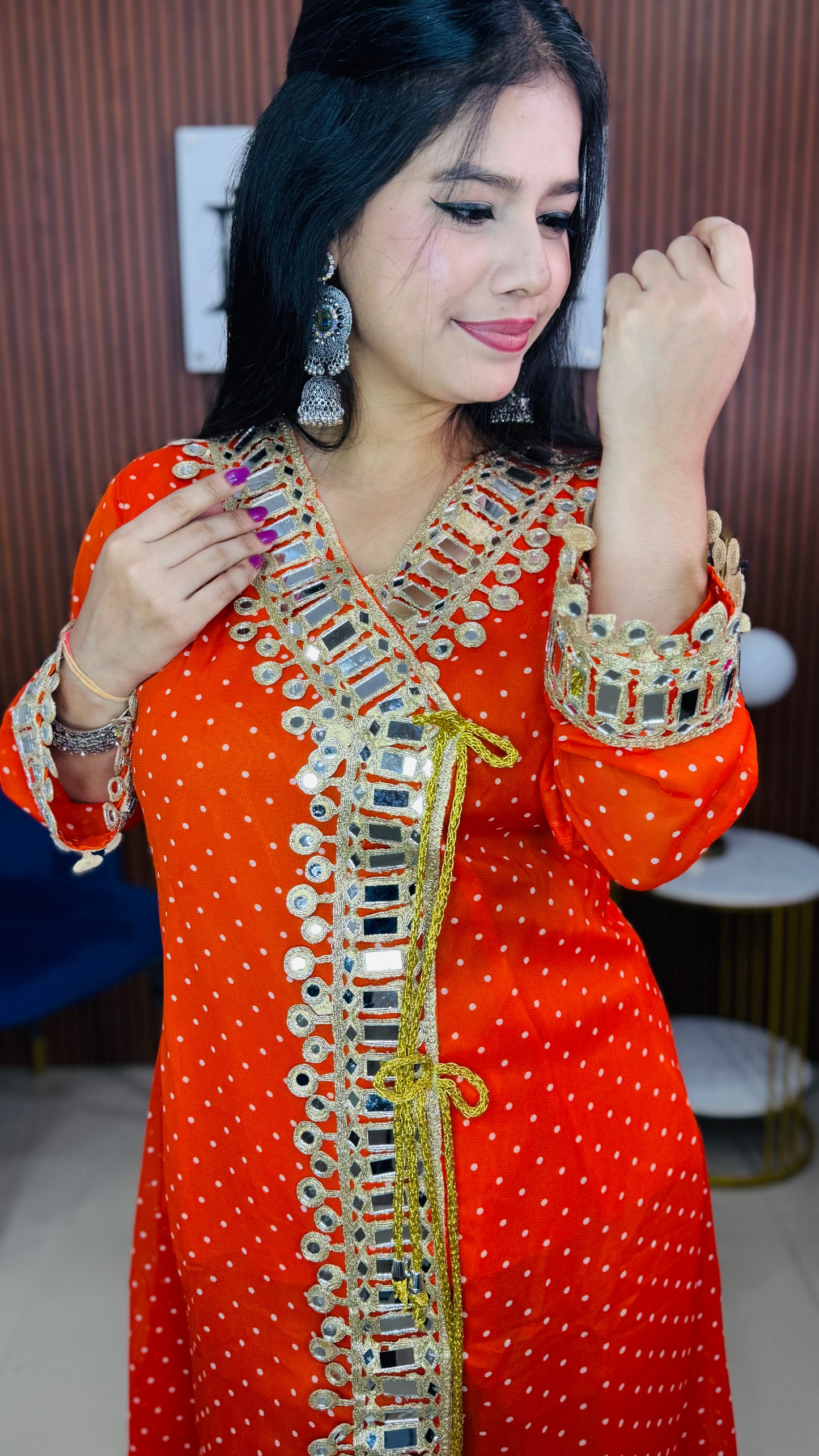 Women’s Mirror Work Co-Ord Set | Festive Ethnic Dress
