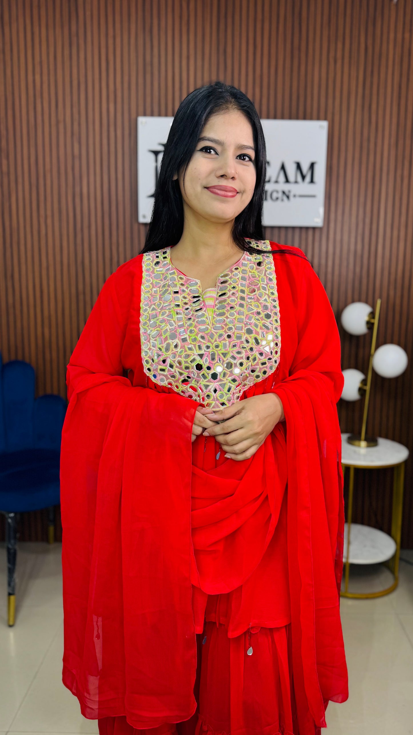 Women's Mirror Work Sharara Set | Festive Ethnic Dress for Parties & Weddings