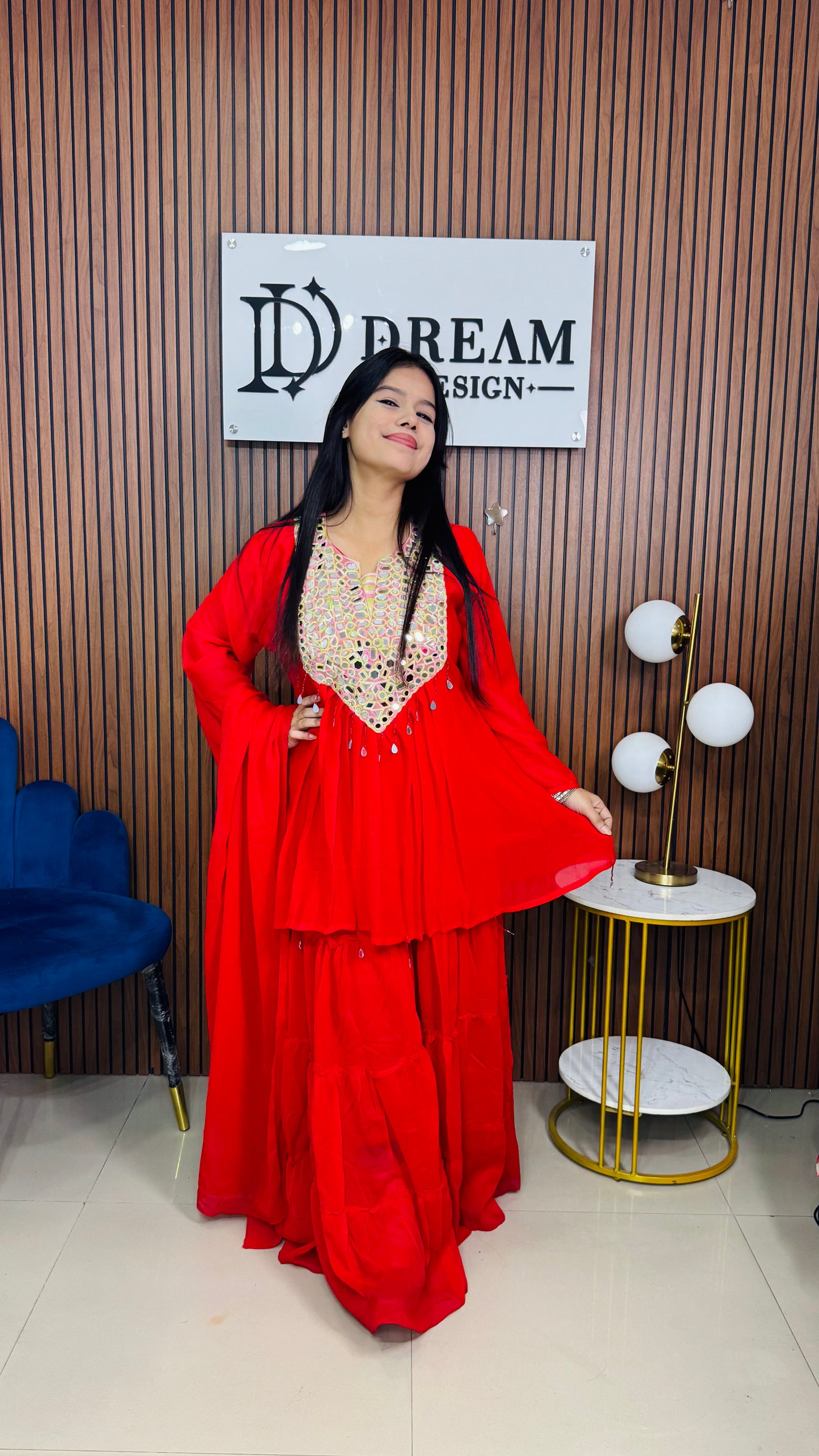 Women's Mirror Work Sharara Set | Festive Ethnic Dress for Parties & Weddings