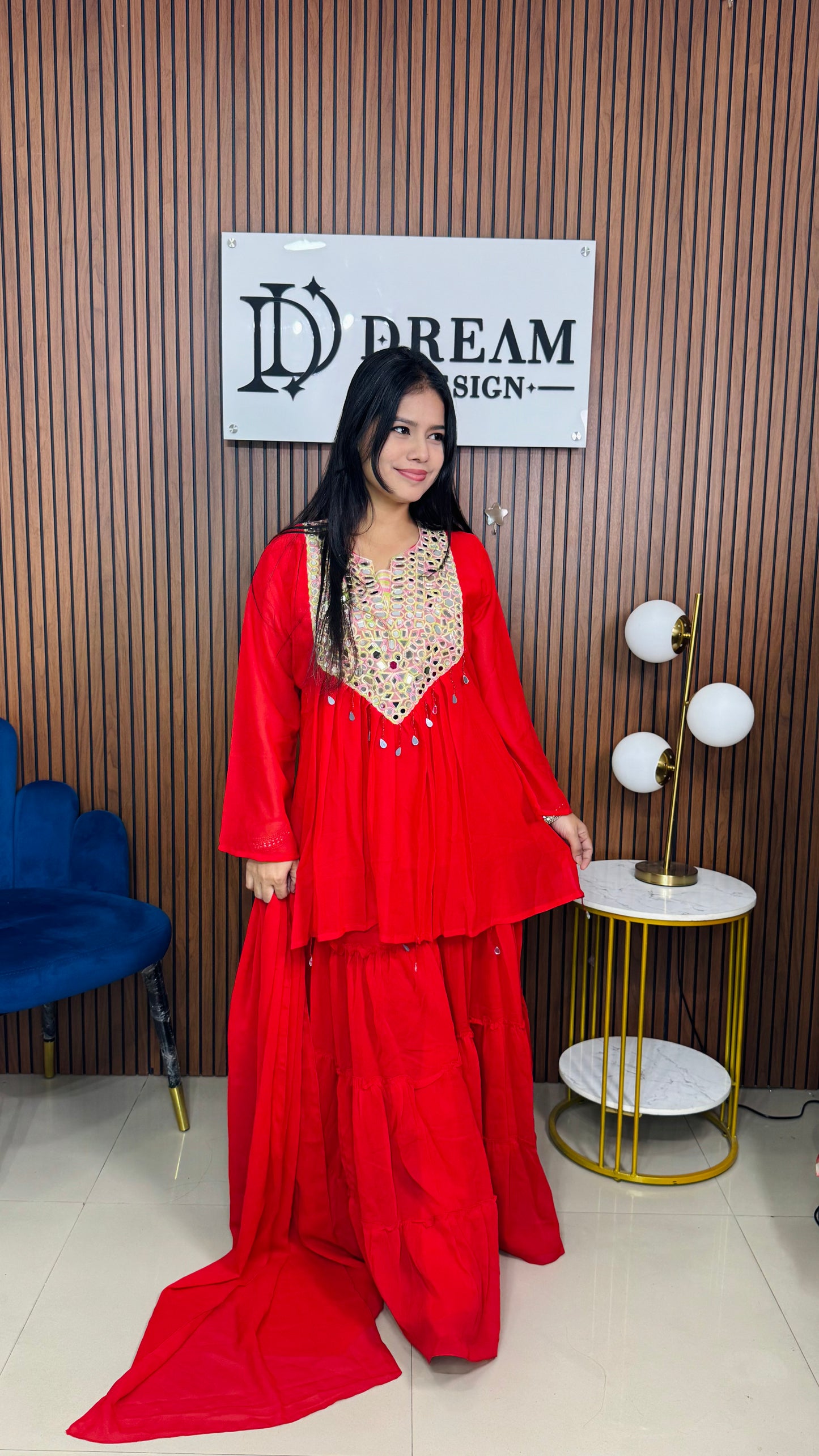 Women's Mirror Work Sharara Set | Festive Ethnic Dress for Parties & Weddings