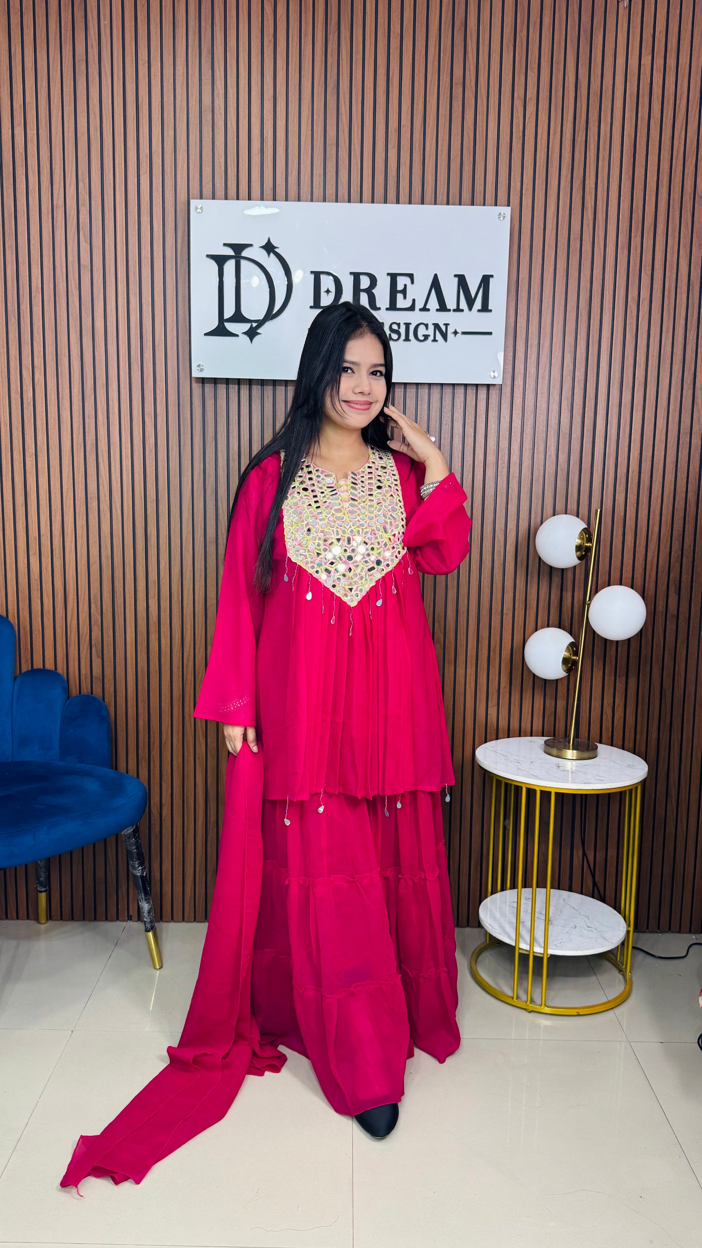 Women's Mirror Work Sharara Set | Festive Ethnic Dress for Parties & Weddings