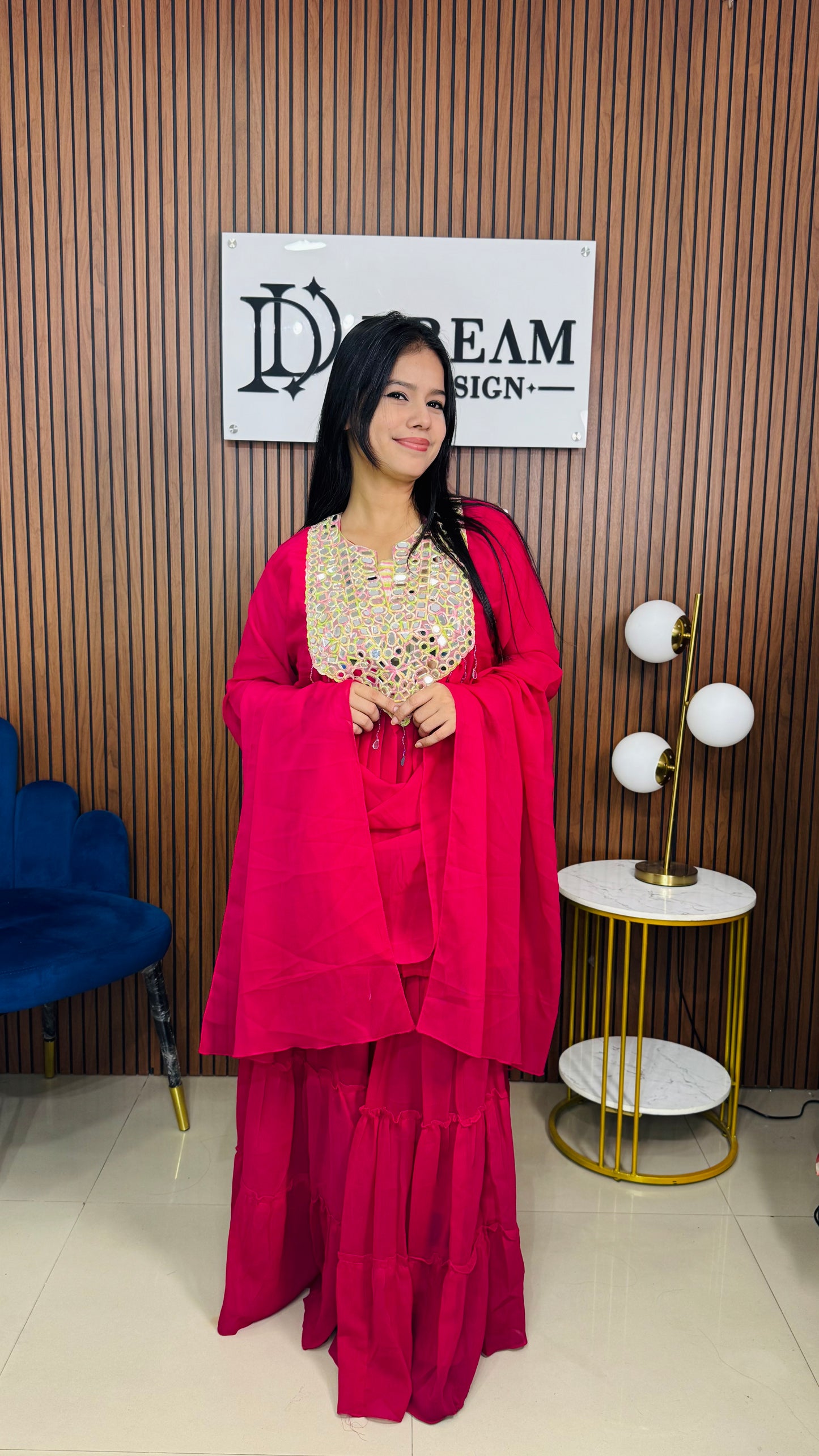 Women's Mirror Work Sharara Set | Festive Ethnic Dress for Parties & Weddings